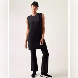 Athleta Womens Seasoft Tank Dress Black SOFT Relaxed Sleeveless Size Small